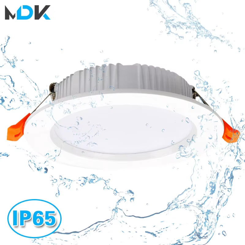 LED Downlight IP65 Waterproof Dimmable 9W 12W 15W 7W for Bathroom 220V 12V Kitchen Toilet Eaves Ceiling Lamp White Spot Light